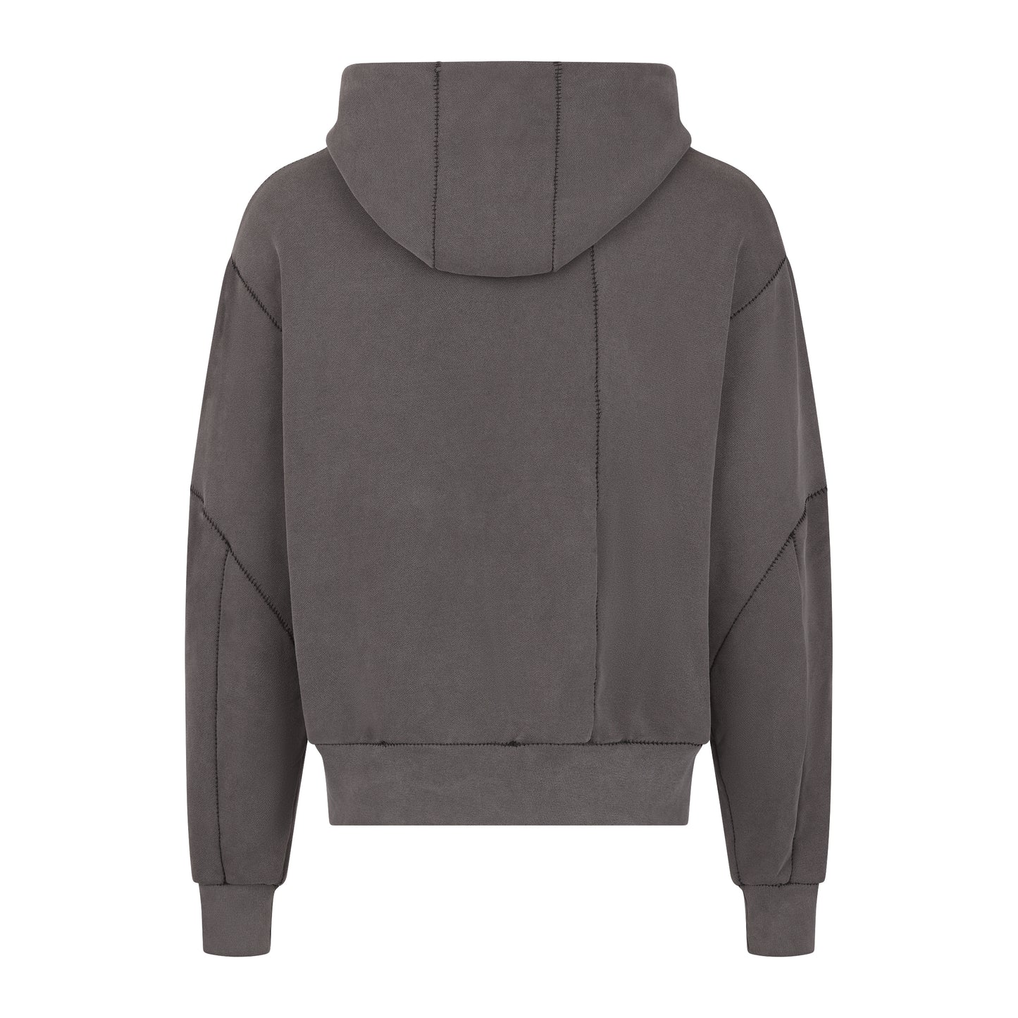 CURVED ZIP-UP HOODIE