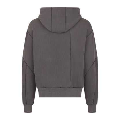 CURVED ZIP-UP HOODIE